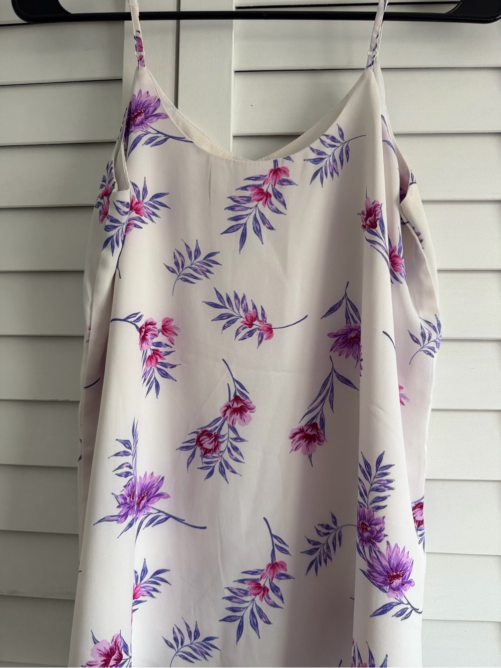 Hippie Rose Cream Cami with Purple and Pink Floral Print